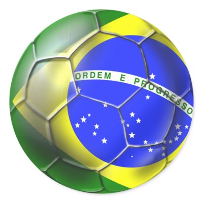Brazil Brasil Samba football Brazilian flag ball Sticker by SoccerJersey