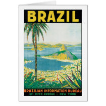 Brazil Brazilian Information Bureau Greeting Card