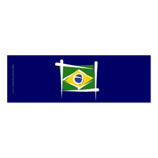 Brazil Brush Flag Business Card (back side)