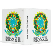 Brazil Coat of Arms Vinyl Binders