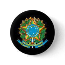 Brazil Coat Of Arms Button