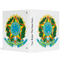 Brazil Coat of Arms detail Vinyl Binders
