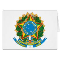 Brazil Coat of Arms Greeting Card cards