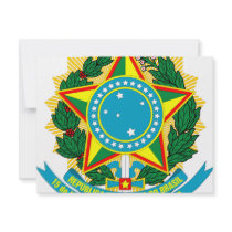 Brazil coat of arms invitations