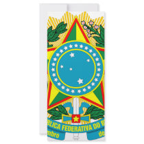 Brazil coat of arms custom rack cards