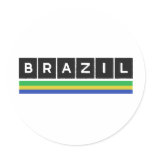 Brazil Colors design! Round Sticker