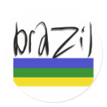Brazil Colors! Round Stickers