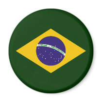 Brazil diamond - emblem of the Brazilian flag Refrigerator Magnets