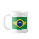 Brazil Flag and Map Mug