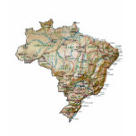 Brazil Flag and Map T-Shirt