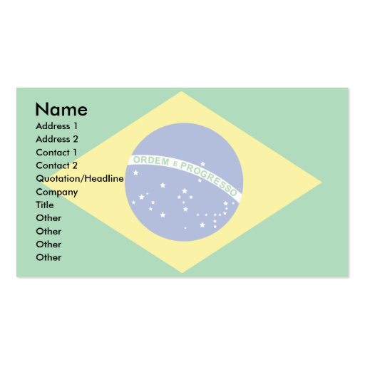 Brazil Flag Business Cards (front side)