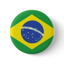 Brazil Flag Pinback Button