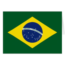 Brazil flag greeting cards