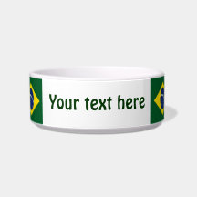 Brazil flag cat bowl