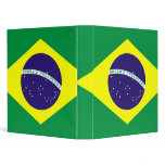 Brazil Flag Design 3 Ring Binder