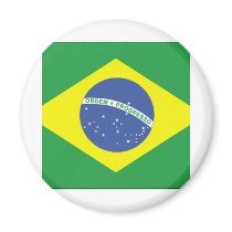 Brazil Flag Design Fridge Magnet