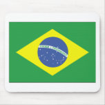Brazil Flag Design Mouse Pad