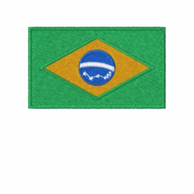 Brazil flag embroidered men's t-shirt Brazil flag embroidered men's t-shirt