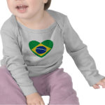 Brazil Flag Heart Infant Long Sleeve