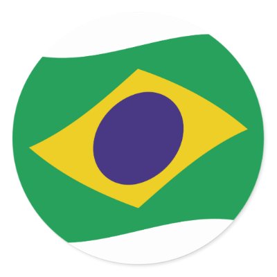brazilian flag outline. razil flag icon round sticker