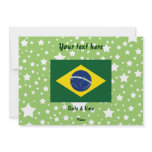 Brazil flag personalized invites