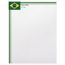 Brazil flag custom letterhead