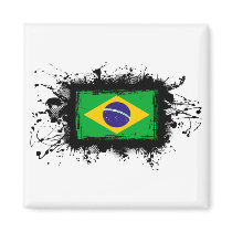 Brazil Flag Refrigerator Magnet