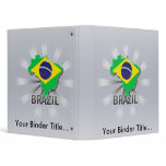 Brazil Flag Map 2.0 Vinyl Binder