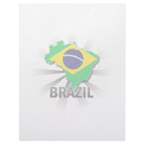 Brazil Flag Map 2.0 Personalized Letterhead