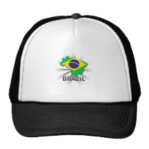 Brazil Flag Map 2.0 Mesh Hat