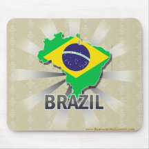 Brazil Flag Map 2.0 Mousepad