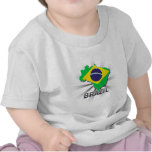 Brazil Flag Map 2.0 Tee Shirt