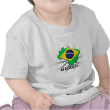 Brazil Flag Map 2.0 Tee Shirt