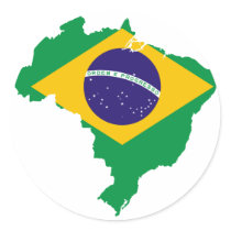 brazil flag map sticker