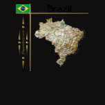 Brazil Flag + Map T-Shirt by FlagAndMap Brazil Flag + Map T-Shirt