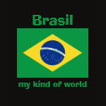 Brazil Flag Map Text Ladies Baby Doll