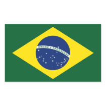 Brazil flag rectangle stickers