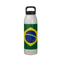 Brazil flag water bottle