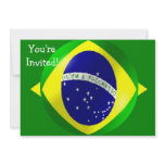 Brazil Flag With Bubble Invitation