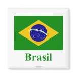 Brazil Flag with Name in Portuguese magnets