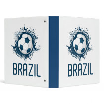 Brazil Football 3 Ring Binders