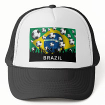 Brazil Football Trucker Hats