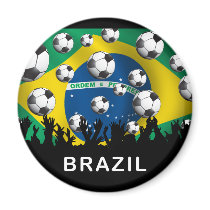 Brazil Football Refrigerator Magnets