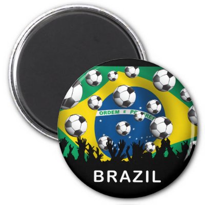Brazil Football Refrigerator Magnets