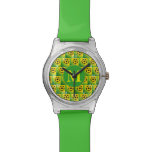 Brazil football pattern wristwatches