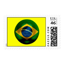 Brazil Football Postage Stamp