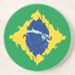 Brazil Gnarly Flag coasters by Flagnostic Brazil Gnarly Flag coasters