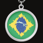 Brazil Gnarly Flag necklaces by Flagnostic Brazil Gnarly Flag necklaces