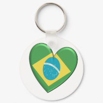 Brazil Heart Flag keychains by WearFlags Brazil Heart Flag keychains