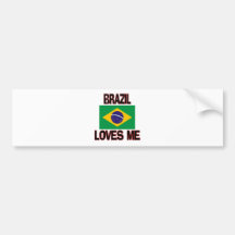 Brazil Loves Me Bumper Sticker